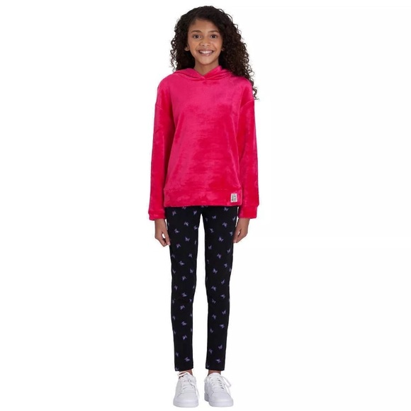 Lucky Brand Girls 2-Piece Plush Hoodie & Legging Set, NWT - Picture 8 of 8